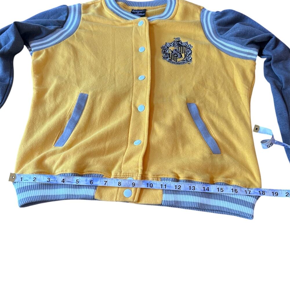 Women’s M Harry Potter Hufflepuff Lightweight Varsity Hogwarts Letterman Jacket - Picture 7 of 10